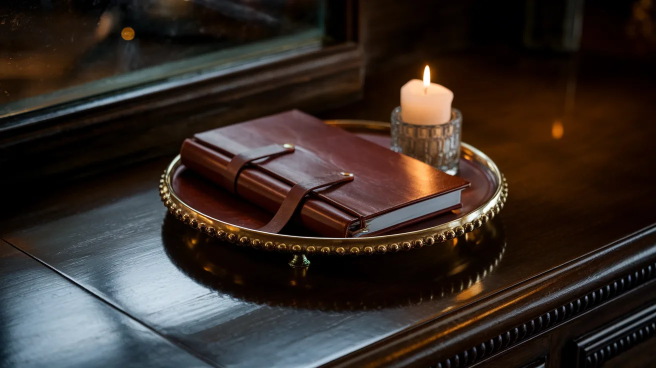 Luxury restaurant host stand with reservation book
